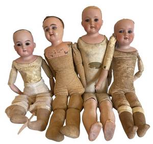 BR1 - Four Vintage Dolls for Repair or Repurpose