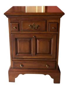 D - Vintage Solid Cherry Cabinet with Brass Hardware