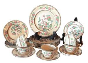DR - John Maddock & Sons Vintage India TreeChina Dinnerware Set
