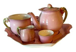 BR1 - Royal Winton Vintage Teaset with Teapot, Cups, Creamer, Sugar and Platter