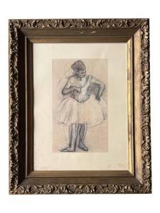 LR - Edgar Degas Ballet Dancer Print Framed