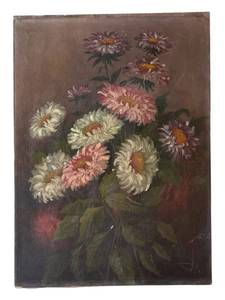DR - Vintage Unframed Floral Still Life Painting