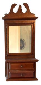 DR - Antique Wooden Vanity Mirror