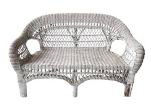 BP - Vintage Childrens Wicker Sofa