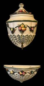 K - Vintage Porcelain Wall Mount Dispenser & Basin