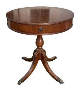 BP - Vintage Duncan Phyfe Style Mahogany Drum Table