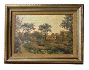 LR - Vintage Samuel Lancaster New England Homestead Framed Print