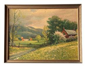 D - Vintage Robert Wood Early Spring Pastoral Landscape Print