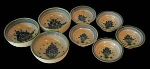 DR - MA Hadley Blueberry Bouquet Bowls (Lot of 8)