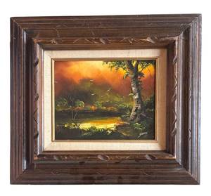 DR - Ganey Original Sunset Painting Framed