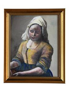 LR - Johannes Vermeer the Milkmaid Framed Print