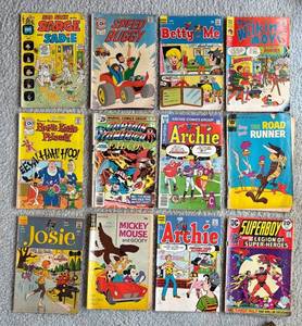 CB - Vintage 12-Comic Mixed Lot Archie, Superboy, Mickey Mouse & More
