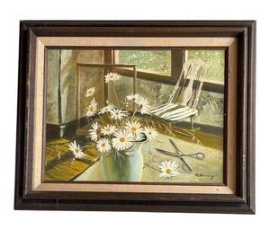 LR - Carolyn Blish Daisies Just Cut Framed Print