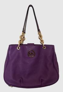 UMBR - Michael Kors Purple Tote Bag Gold Chain Handles