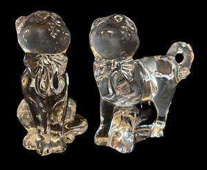 DR - Vintage Lennox Crystal Cat Figurines (Lot of 2)