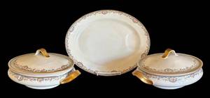 LR - Theodore Haviland France Casserole Dishes & Platter (Lot of 3)