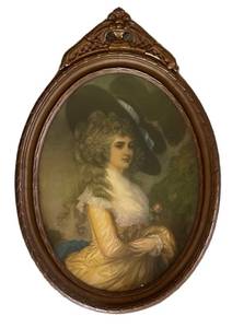D -Vintage Framed Portrait Print Georgina Cavendish
