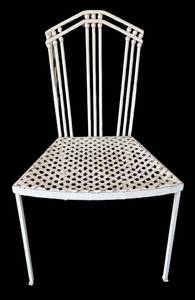 UP1 - Vintage Metal Dining Chair White
