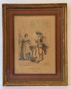 UBR - Antique Dietrichsc Dame Noble Et Seigneur Framed Art Print