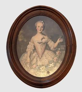 UBR - Vintage Framed Martha Washington Portrait Print Madame Louise