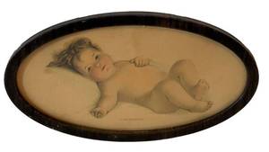 UDR - Antique Bessie Pease Gutmann Contentment Framed Print