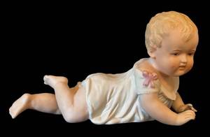 ULR - Antique Bisque Porcelain Baby Figurine