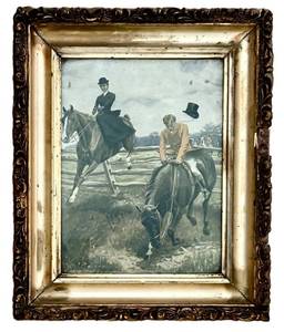 ULR - Vintage Framed Equestrian Artwork