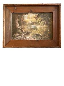Den - Vintage Framed Art Print