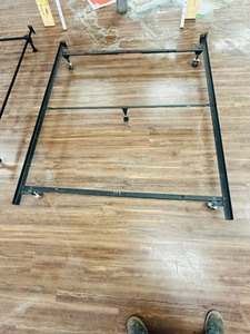 Steel Hollywood BED FRAME - on rollers - adjustable