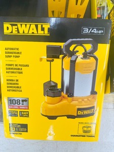 NEW - DEWALT Automatic SUMP PUMP - 34 hp - DXWP62783