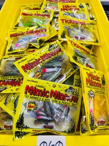 RETAIL LOT - 70 Pkgs - ASSORTED Northland Mimic Minnow Tail, Tickletail Grubs