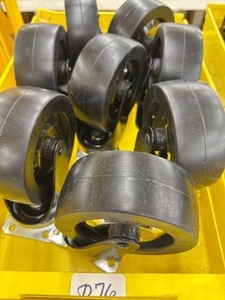 8 CASTERS - Black & Chrome