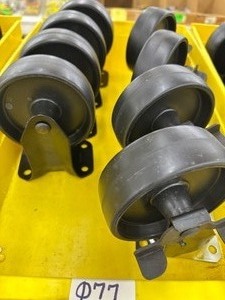 (8) CASTERS - Black - see photos for scale