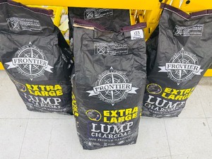 LOT of 4 -- Sacks of Extra Large LUMP CHARCOAL - 18 lb each