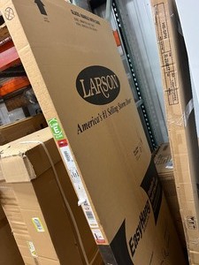 LARSON 80 Split Fullview (Tradewinds) 32-in x 81-in Sandstone Aluminum Reversible Hinge Storm Door