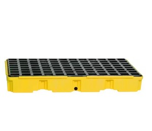 Drum Spill Containment Pallet, for (2) Drums, 30 Gallon Spill Capacity, 5000 lb Load Capacity