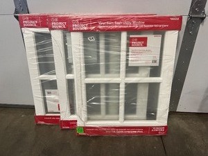 3X - Project Source Barn sash White vinyl Rectangle Picture Windows with Grids 20in X 25in