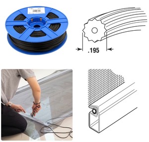 Prime-Line Make-2-fit P 7954 Screen Retainer Spline, 0.195 Inch, 250 Foot, Black (1 Roll)