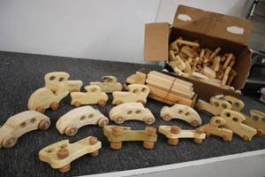 Wooden cars and trucks...