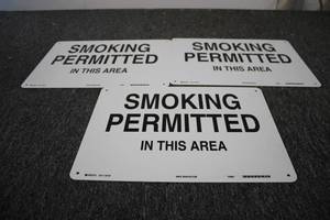 Smoking Permitted In This Area Sign...