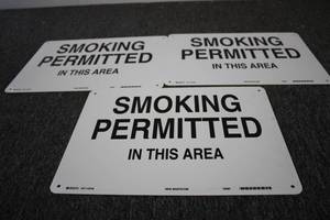 Smoking Permitted In This Area Sign...