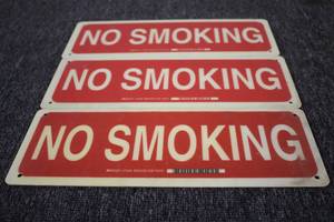 NO SMOKING Sign Qty3...