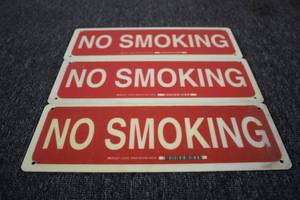 NO SMOKING Sign Qty3...