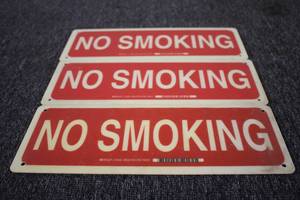NO SMOKING Sign Qty3...