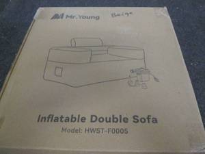 Beige inflatable double sofa...