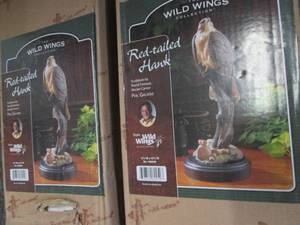 Pair of red tailed hawk decorative ...