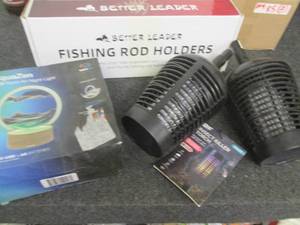 Fishing rod holder, solar bug kille...