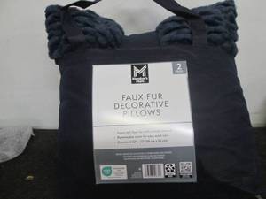 Pair of faux fur pillows...