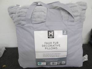 Pair of faux fur pillows...