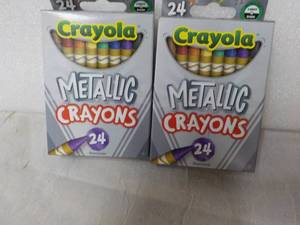 2 Crayola Metallic Crayons...